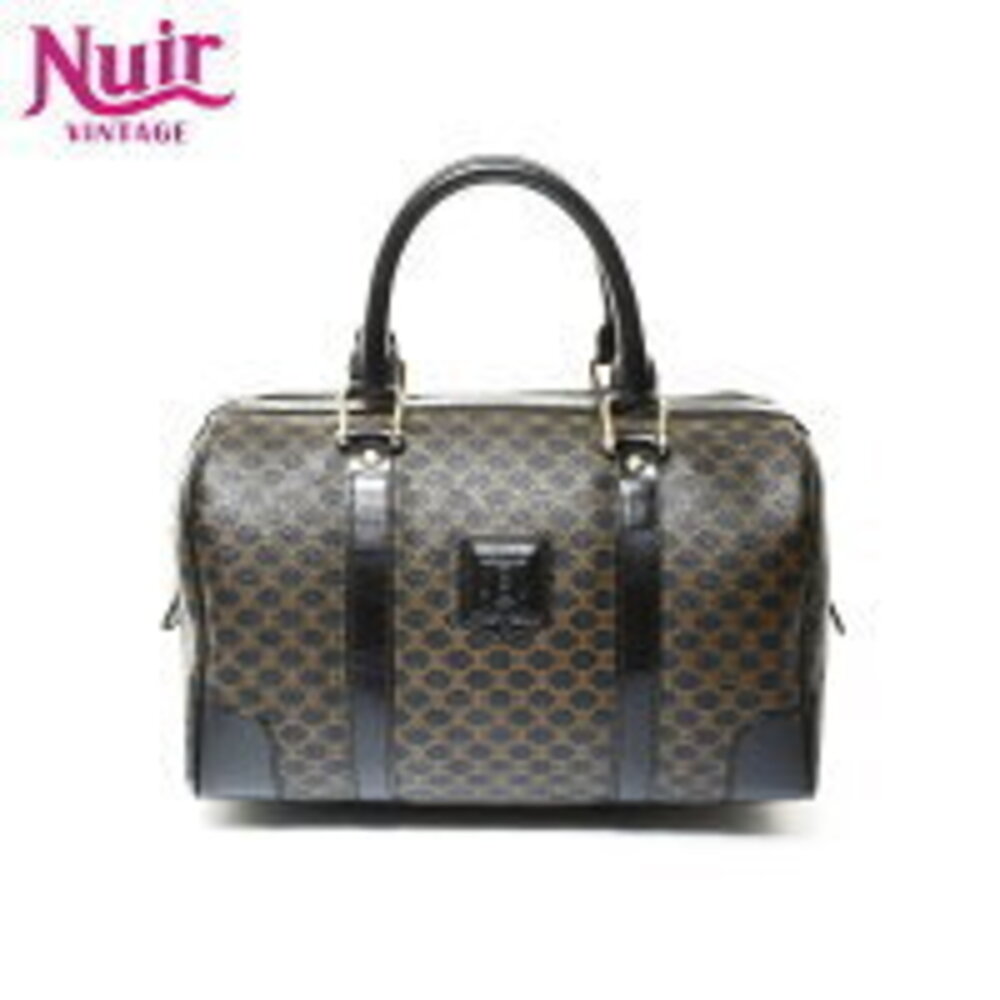 Celine Macadam Boston Bag Handbag Black